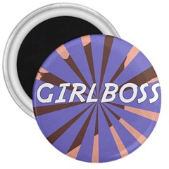 Girlboss Light Line Wave Chevron 3  Magnets