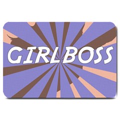 Girlboss Light Line Wave Chevron Large Doormat  by Mariart