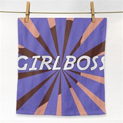 Girlboss Light Line Wave Chevron Face Towel by Mariart