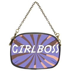 Girlboss Light Line Wave Chevron Chain Purses (two Sides) 