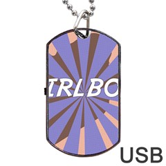 Girlboss Light Line Wave Chevron Dog Tag Usb Flash (one Side) by Mariart