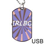 Girlboss Light Line Wave Chevron Dog Tag USB Flash (One Side) Front