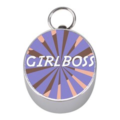 Girlboss Light Line Wave Chevron Mini Silver Compasses by Mariart