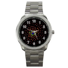 Molecular Chemistry Of Mathematical Physics Small Army Circle Sport Metal Watch by Mariart