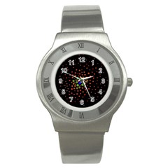 Molecular Chemistry Of Mathematical Physics Small Army Circle Stainless Steel Watch by Mariart