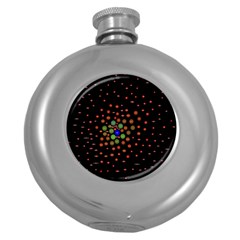 Molecular Chemistry Of Mathematical Physics Small Army Circle Round Hip Flask (5 Oz) by Mariart