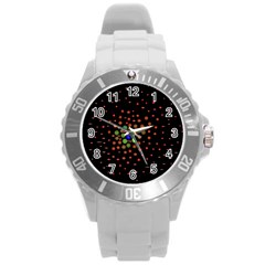 Molecular Chemistry Of Mathematical Physics Small Army Circle Round Plastic Sport Watch (l) by Mariart