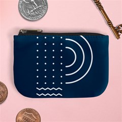 Parachute Water Blue Waves Circle White Mini Coin Purses by Mariart