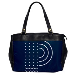 Parachute Water Blue Waves Circle White Office Handbags by Mariart