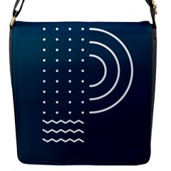 Parachute Water Blue Waves Circle White Flap Messenger Bag (s)