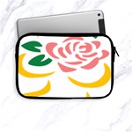 Pink Rose Ribbon Bouquet Green Yellow Flower Floral Apple iPad Mini Zipper Cases Front