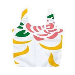 Pink Rose Ribbon Bouquet Green Yellow Flower Floral Full Print Recycle Bags (m)  by Mariart