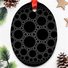 Plane Circle Round Black Hole Space Ornament (oval) by Mariart