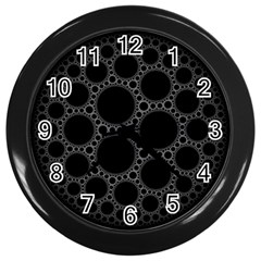 Plane Circle Round Black Hole Space Wall Clocks (black) by Mariart