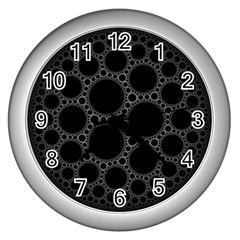 Plane Circle Round Black Hole Space Wall Clocks (silver)  by Mariart