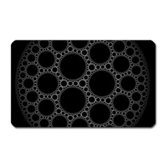 Plane Circle Round Black Hole Space Magnet (rectangular)