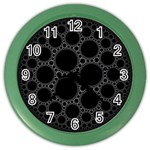 Plane Circle Round Black Hole Space Color Wall Clocks Front