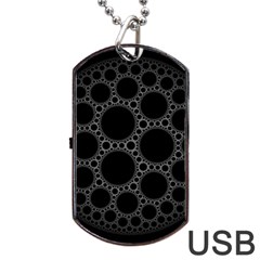 Plane Circle Round Black Hole Space Dog Tag Usb Flash (one Side) by Mariart