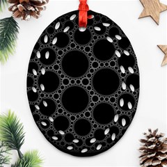 Plane Circle Round Black Hole Space Oval Filigree Ornament (two Sides) by Mariart