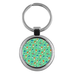 Players Football Playing Sports Dribbling Kicking Goalkeepers Key Chains (round) 