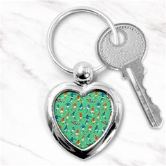 Players Football Playing Sports Dribbling Kicking Goalkeepers Key Chains (heart)  by Mariart