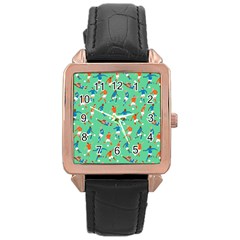 Players Football Playing Sports Dribbling Kicking Goalkeepers Rose Gold Leather Watch  by Mariart