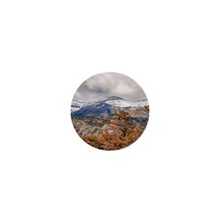 Forest And Snowy Mountains, Patagonia, Argentina 1  Mini Buttons by dflcprints