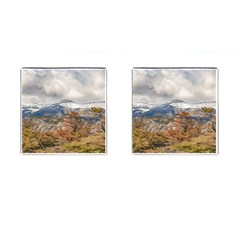 Forest And Snowy Mountains, Patagonia, Argentina Cufflinks (square) by dflcprints