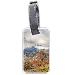 Forest And Snowy Mountains, Patagonia, Argentina Luggage Tags (one Side)  by dflcprints