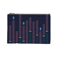 Plaid Line Circle Polka Green Red Blue Cosmetic Bag (large)  by Mariart