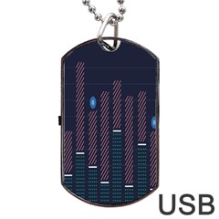 Plaid Line Circle Polka Green Red Blue Dog Tag Usb Flash (two Sides)