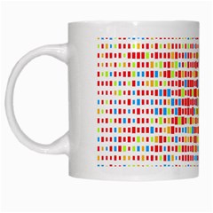 Random Sized Cube Multiple Plaid Color Rainbow White Mugs