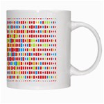 Random Sized Cube Multiple Plaid Color Rainbow White Mugs Right