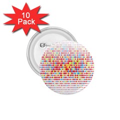 Random Sized Cube Multiple Plaid Color Rainbow 1 75  Buttons (10 Pack)