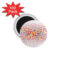 Random Sized Cube Multiple Plaid Color Rainbow 1 75  Magnets (100 Pack)  by Mariart