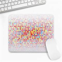 Random Sized Cube Multiple Plaid Color Rainbow Large Mousepads by Mariart