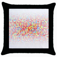 Random Sized Cube Multiple Plaid Color Rainbow Throw Pillow Case (black) by Mariart