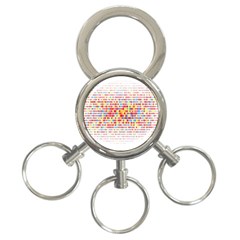 Random Sized Cube Multiple Plaid Color Rainbow 3-ring Key Chains