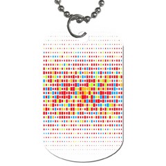 Random Sized Cube Multiple Plaid Color Rainbow Dog Tag (one Side) by Mariart