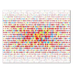 Random Sized Cube Multiple Plaid Color Rainbow Rectangular Jigsaw Puzzl by Mariart