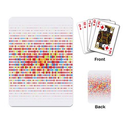 Random Sized Cube Multiple Plaid Color Rainbow Playing Card by Mariart