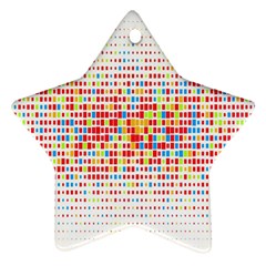 Random Sized Cube Multiple Plaid Color Rainbow Star Ornament (two Sides) by Mariart