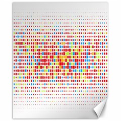 Random Sized Cube Multiple Plaid Color Rainbow Canvas 16  X 20   by Mariart