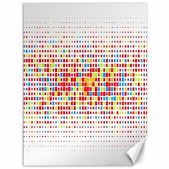 Random Sized Cube Multiple Plaid Color Rainbow Canvas 36  X 48  