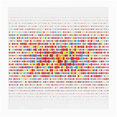 Random Sized Cube Multiple Plaid Color Rainbow Medium Glasses Cloth (2-side) by Mariart