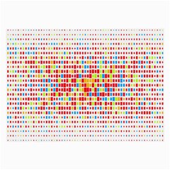 Random Sized Cube Multiple Plaid Color Rainbow Large Glasses Cloth by Mariart