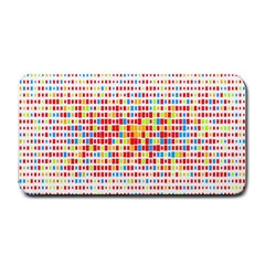 Random Sized Cube Multiple Plaid Color Rainbow Medium Bar Mats by Mariart