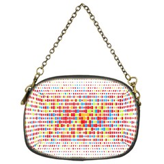 Random Sized Cube Multiple Plaid Color Rainbow Chain Purses (one Side) 