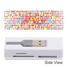 Random Sized Cube Multiple Plaid Color Rainbow Memory Card Reader (stick)  by Mariart