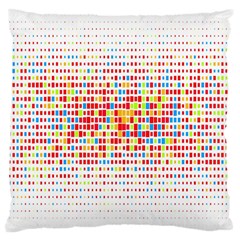 Random Sized Cube Multiple Plaid Color Rainbow Large Cushion Case (two Sides) by Mariart